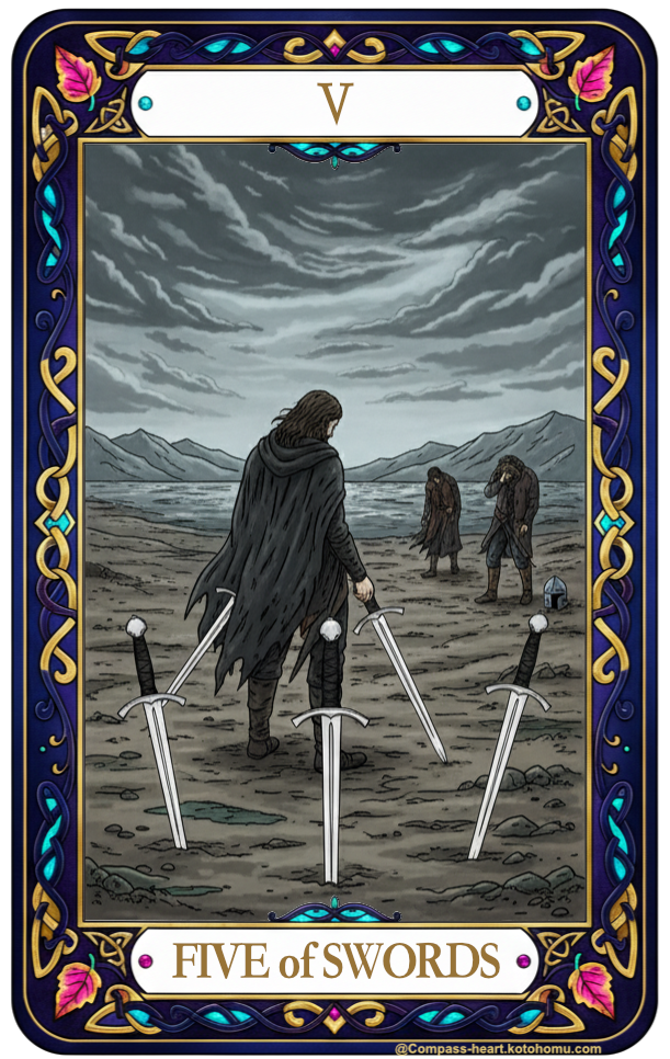 ことほむコンパスハートのFIVE of SWORDS