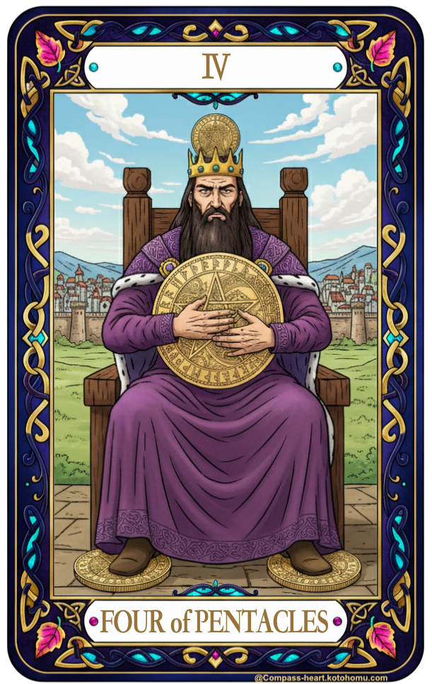 ことほむコンパスハートのFOUR of PENTACLES