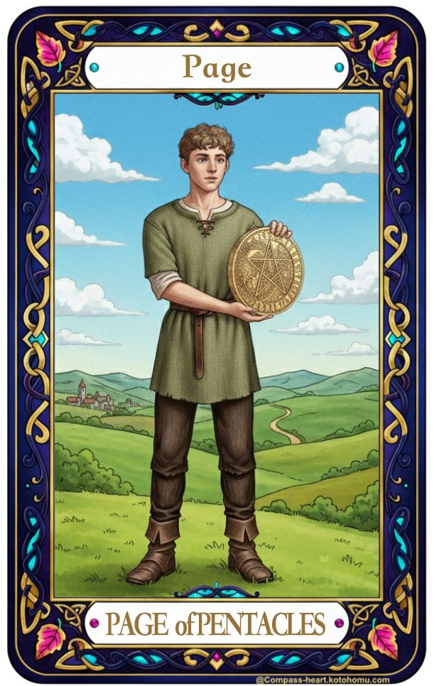 ことほむコンパスハートのPAGE of PENTACLES