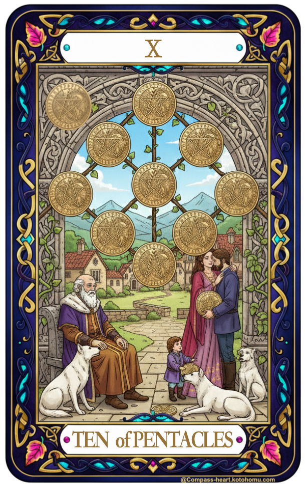 ことほむコンパスハートのTEN of PENTACLES